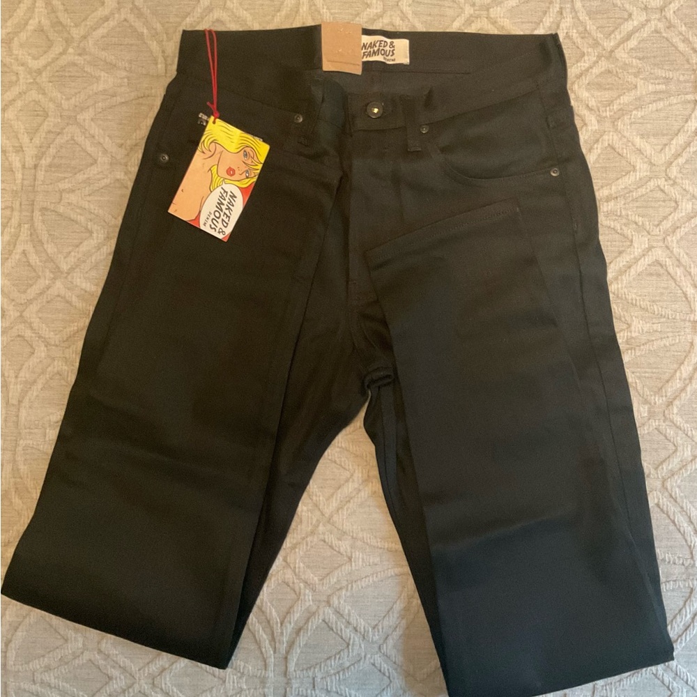 NWT Naked & Famous Black Jeans, Size 29